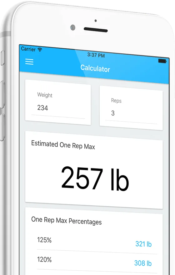 One Rep Max screenshot