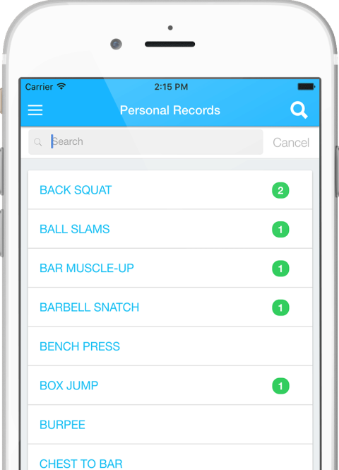 Crossfit WOD App PR Tracking